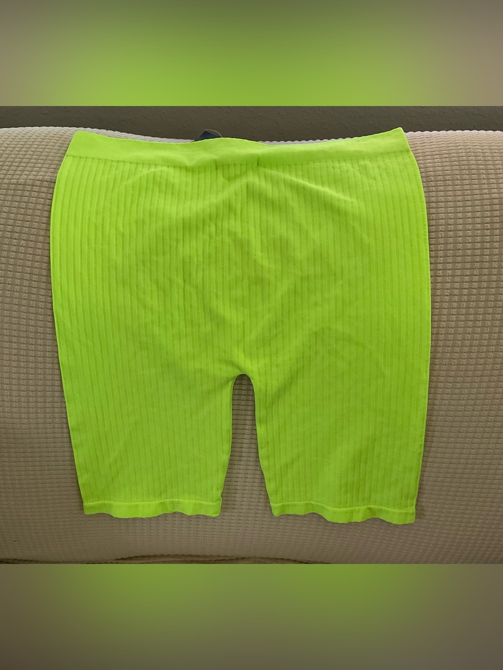 Forever 21 Neon Lime Ribbed Shorts